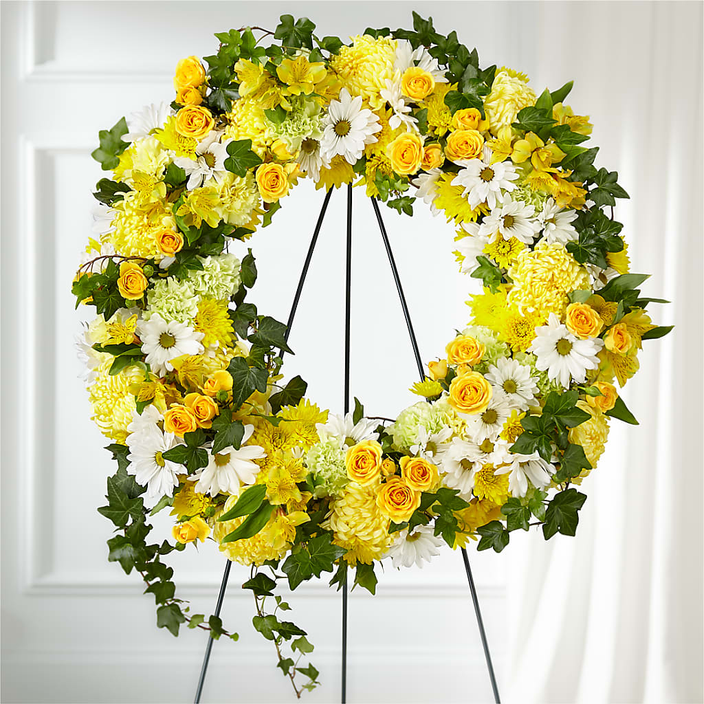 Golden Remembrance Wreath – Talia Flowers, Ottawa ON