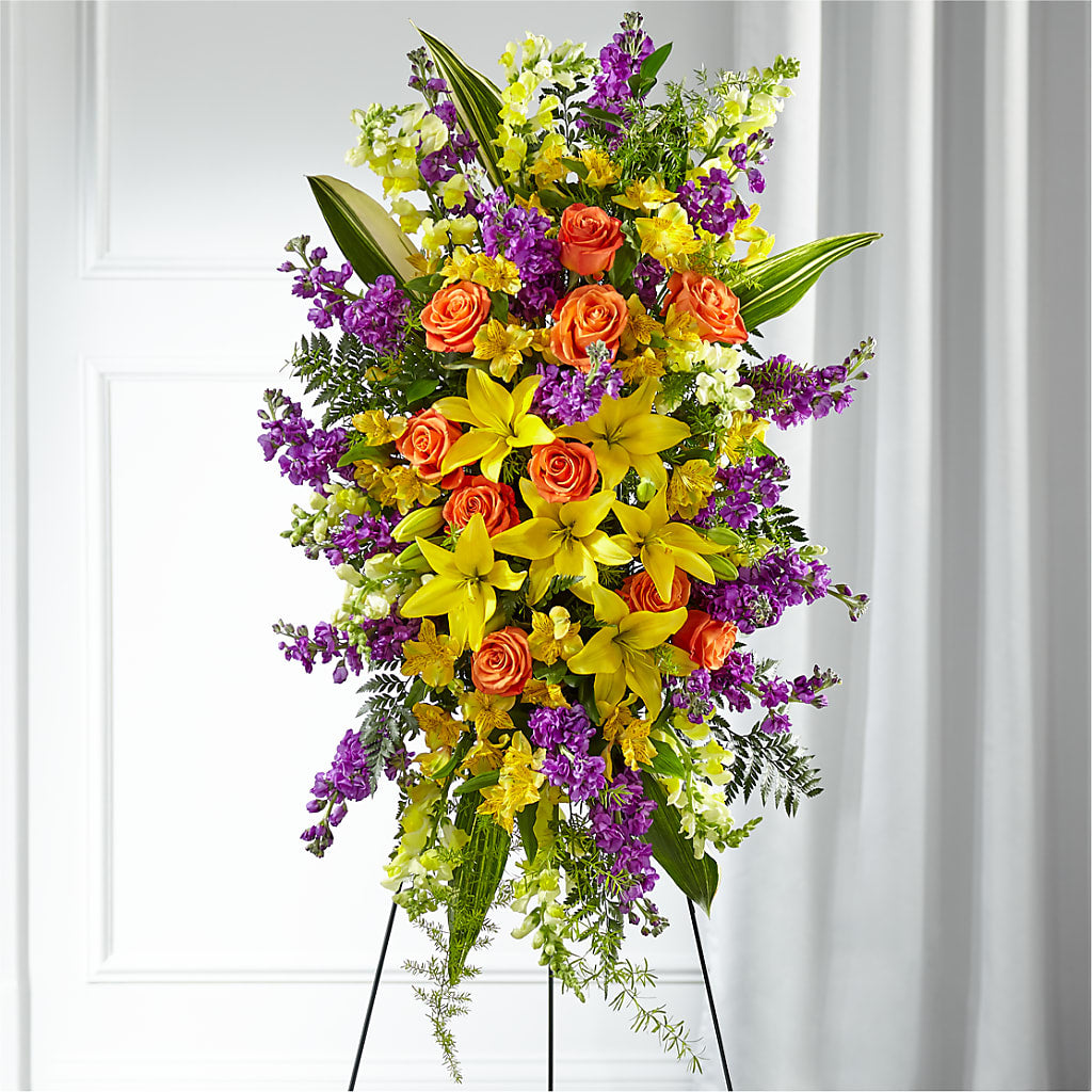 Thoughtful Prayers Standing Spray – Talia Flowers, Ottawa ON