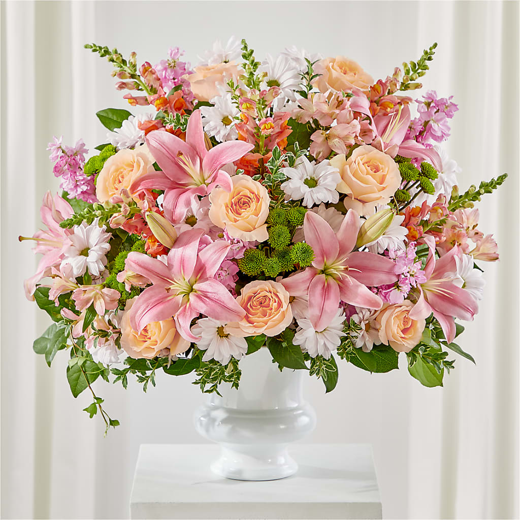 Heartfelt Gesture Urn Arrangement – Talia Flowers, Ottawa ON