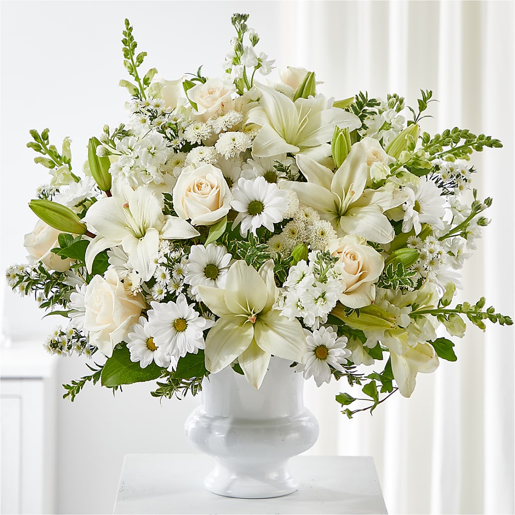 Uplifting Urn Arrangement – Talia Flowers, Ottawa ON