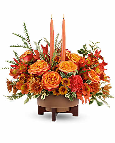 Teleflora's Fall Harvest Centerpiece – Talia Flowers, Ottawa ON