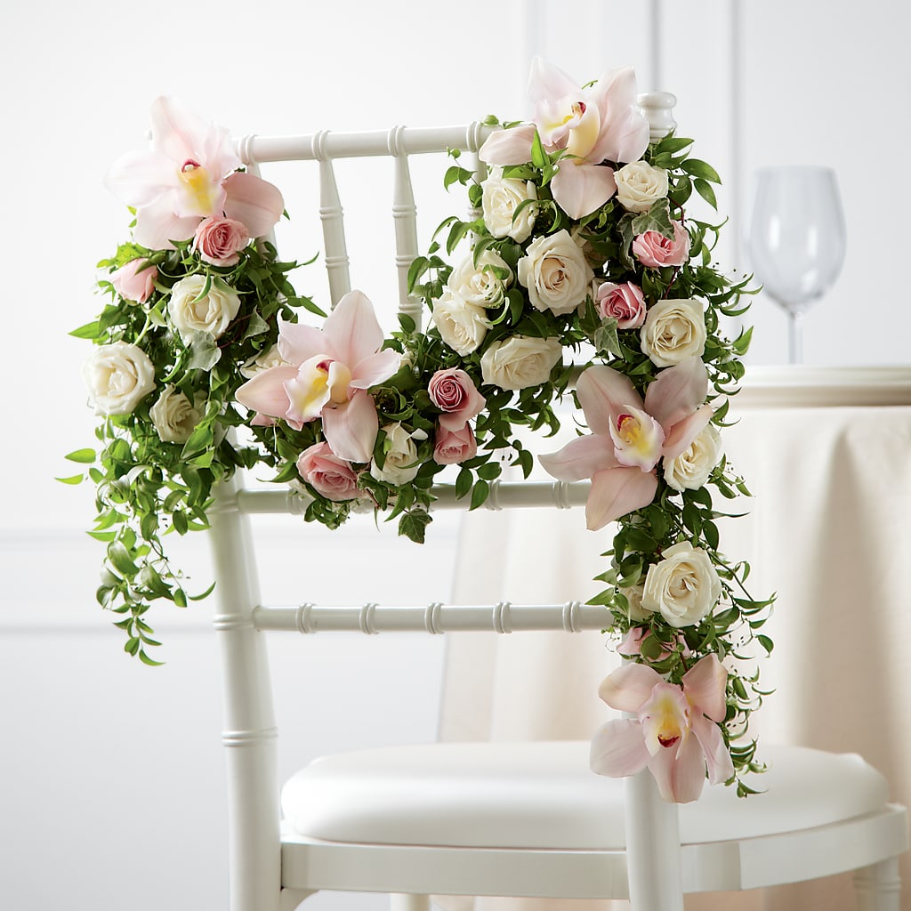 Orchid Rose Chair Décor – Talia Flowers, Ottawa ON