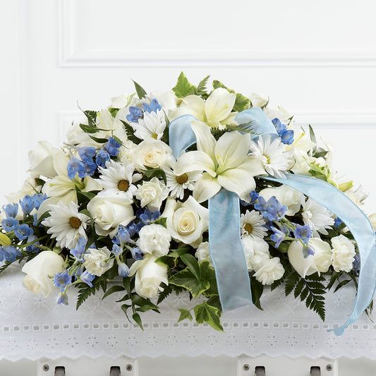 Tender Treasure Casket Spray –  Talia Flowers, Ottawa ON