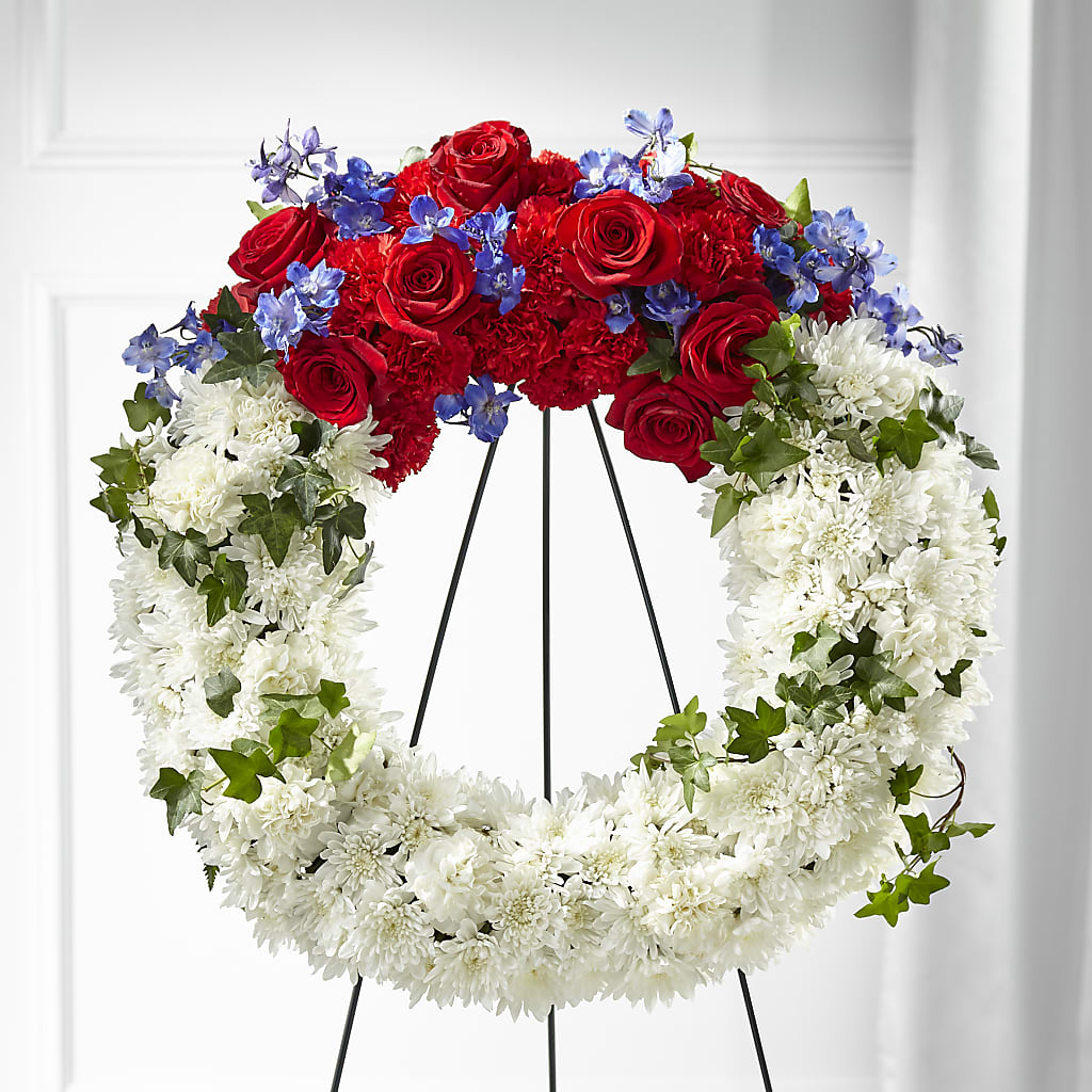 Patriotic Passion Wreath –  Talia Flowers, Ottawa ON