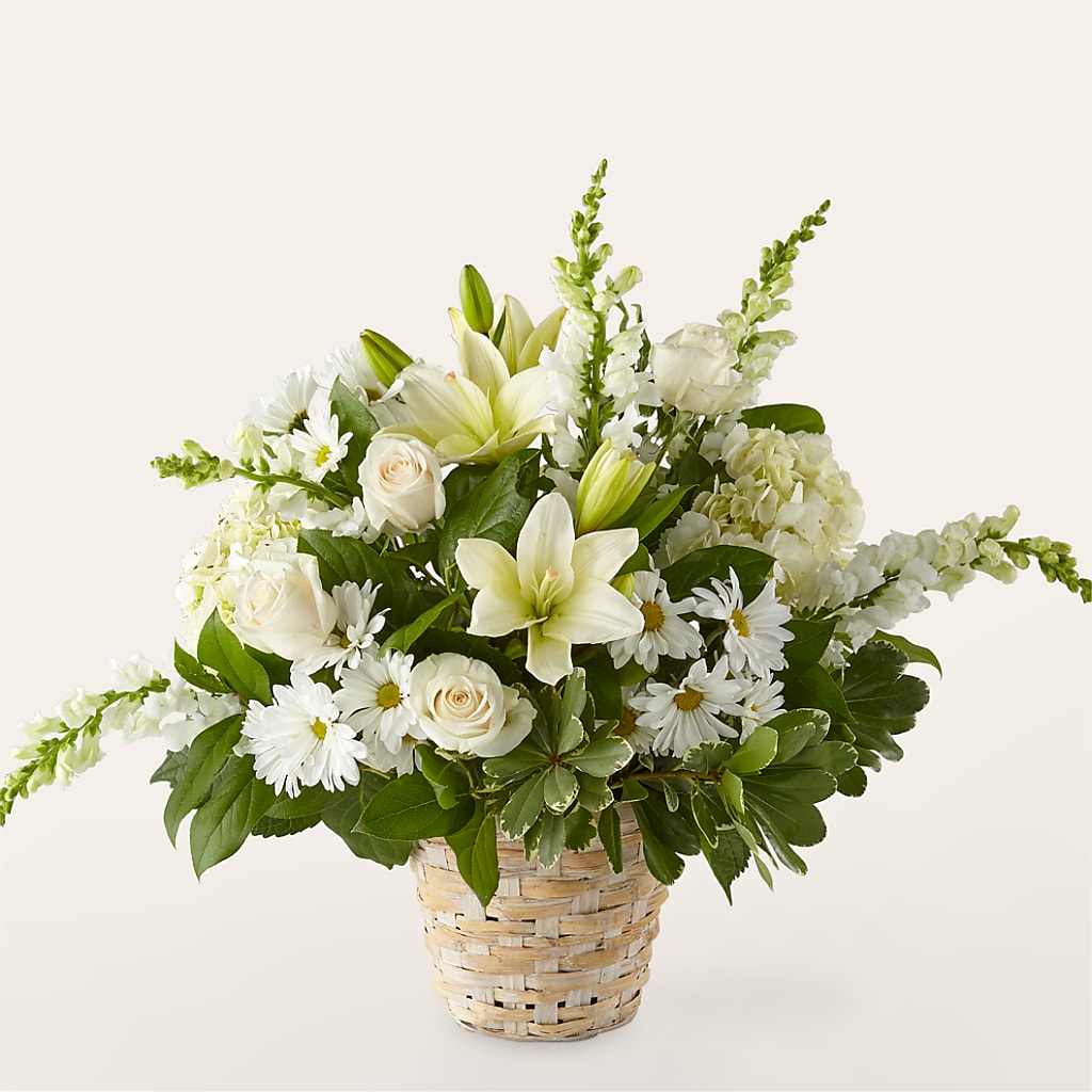 Ivory Elegance Floral Basket –  Talia Flowers, Ottawa ON