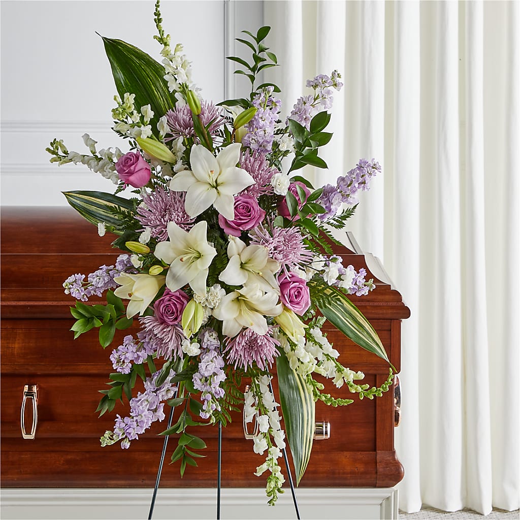 Grateful Hearts Standing Spray –  Talia Flowers, Ottawa ON