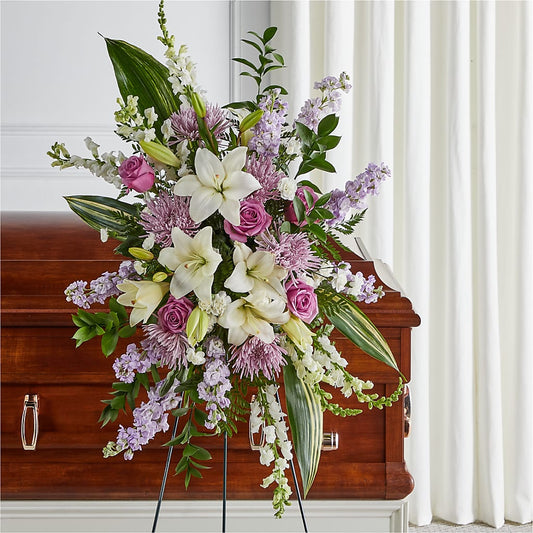 Grateful Hearts Standing Spray –  Talia Flowers, Ottawa ON