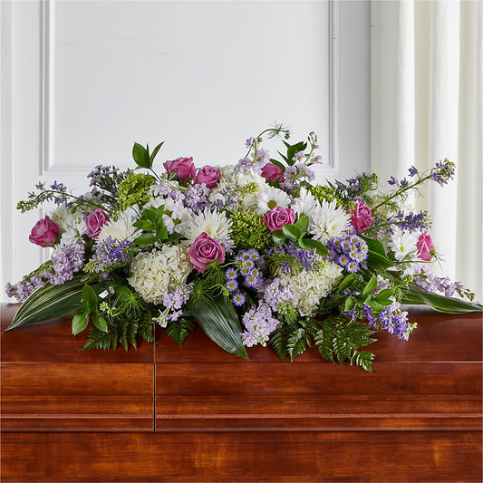 Meadows of Serenity Casket Spray –  Talia Flowers, Ottawa ON