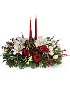 Christmas Wishes Centerpiece –  Talia Flowers, Ottawa ON