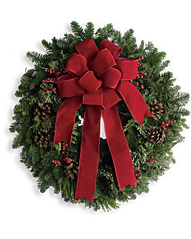 Classic Holiday Wreath –  Talia Flowers, Ottawa ON