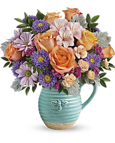 Teleflora's Busy Bee Pitcher Bouquet –  Talia Flowers, Ottawa ON