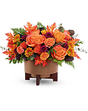 Teleflora's Fall For Copper Centerpiece –  Talia Flowers, Ottawa ON