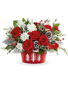 Teleflora's Snowy Pines Centerpiece –  Talia Flowers, Ottawa ON
