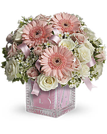 Baby's First Block by Teleflora - Pink –  Talia Flowers, Ottawa ON