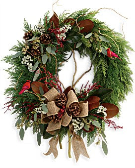 Rustic Holiday Wreath –  Talia Flowers, Ottawa ON