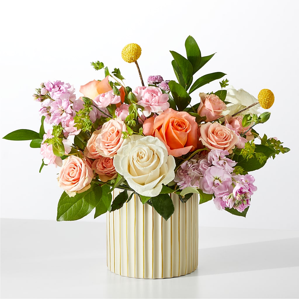 French Market Bouquet with Ivory Vase –  Talia Flowers, Ottawa ON