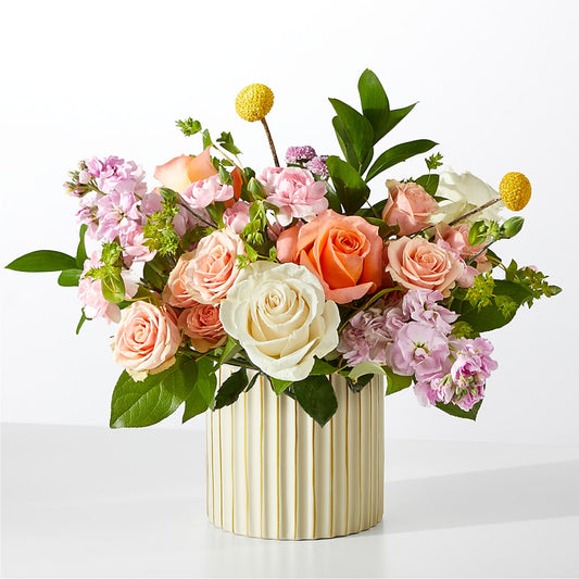 French Market Bouquet with Ivory Vase –  Talia Flowers, Ottawa ON