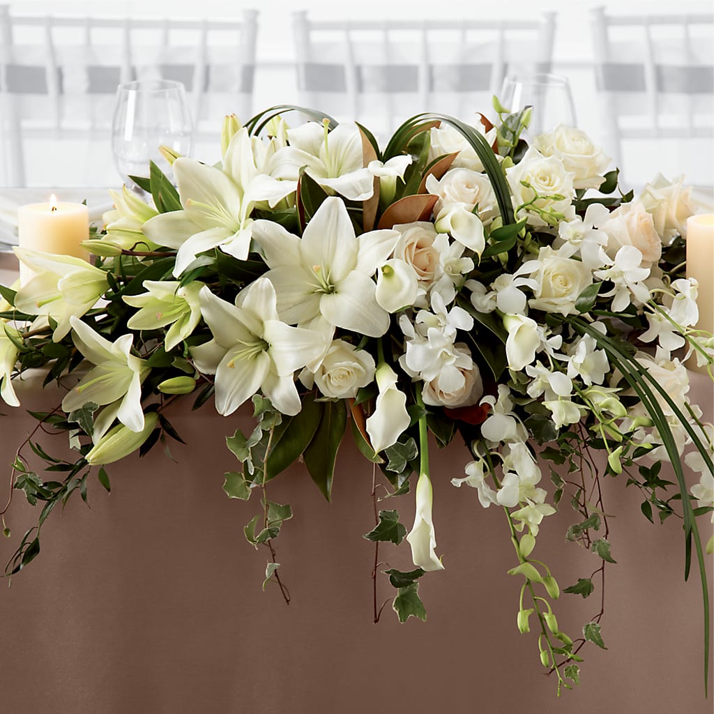 White Linen Arrangement –  Talia Flowers, Ottawa ON
