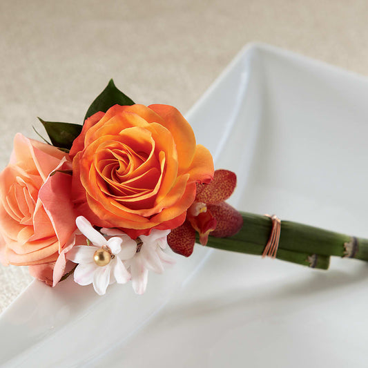 Sunset Dream Boutonniere –  Talia Flowers, Ottawa ON
