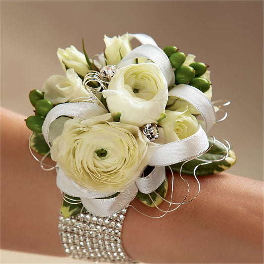 White Wedding Corsage –  Talia Flowers, Ottawa ON